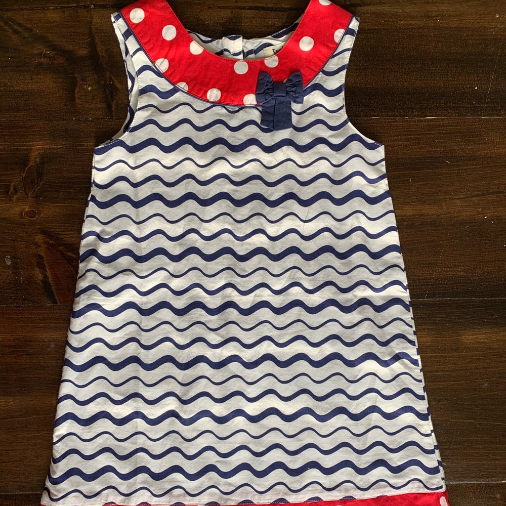 4 year old, Red, White, and Blue dress.